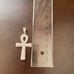 14k white gold 925 egyptian cross chain