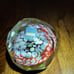 Vintage large Murano facited millefiori glass paperweight