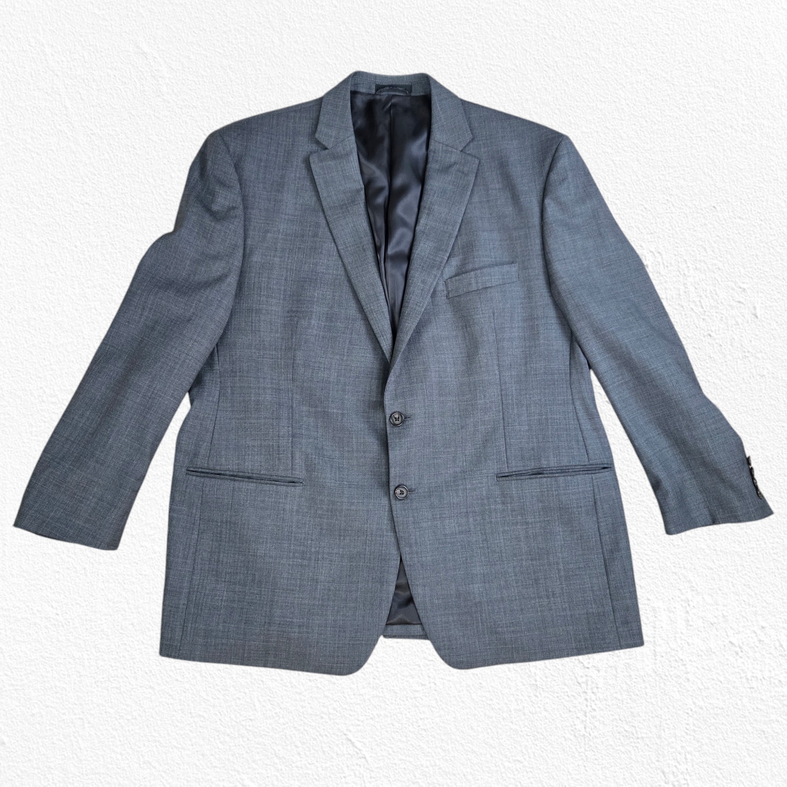 Y2K Lauren Ralph Lauren Dark Gray Wool Blazer 2-Button Sport Coat Jacket 48R