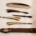 7pc VTG La Cross Bakelite Nail Grooming Manicure Set Leather Silk Case