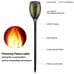 2-pack solar powered Torch garden art stake decoration outdoor landscape lamp ya