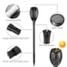 2-pack solar powered Torch garden art stake decoration outdoor landscape lamp ya