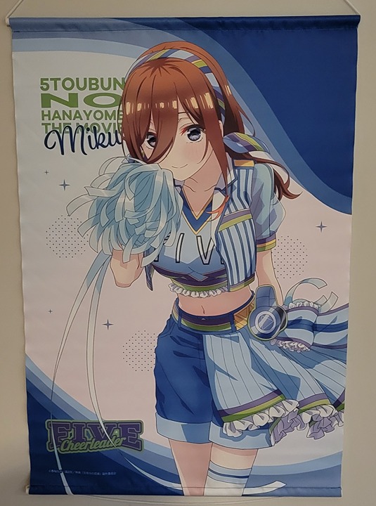 Quintessential Quintuplets B2 Tapestry 2 pieces Miku Nakano Cheerleader TP374