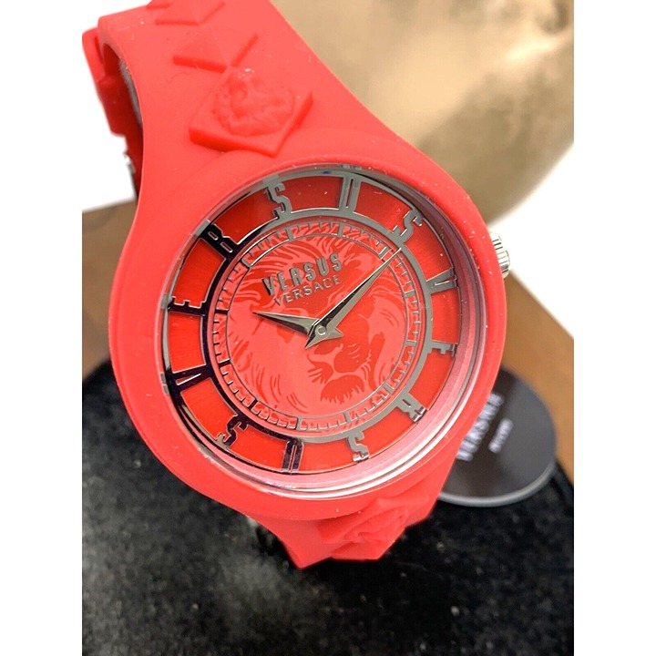 Versus by Versace Women's Watch VSP1R2821 Fire Quartz Red Rubber Band 39mm