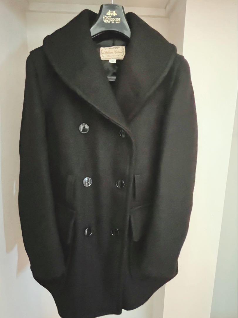 William Gibson black double-breasted peacoat size 38