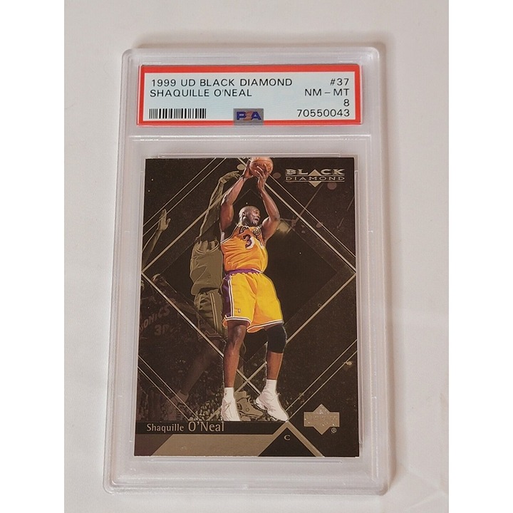 Lot of 3 SHAQUILLE O'NEAL 1996 #184, 1999 #37, 1999 high quality #40 LA LAKERS ALL PSA 8's
