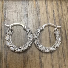 Hoop Earrings 10k 2.9g white gold