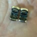 (2)Authentic Pandora Dots & Ridges Barrel Clip Charms