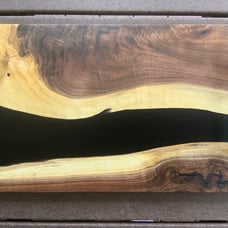 Walnut Live Edge & Epoxy Resin Charcuterie Board!