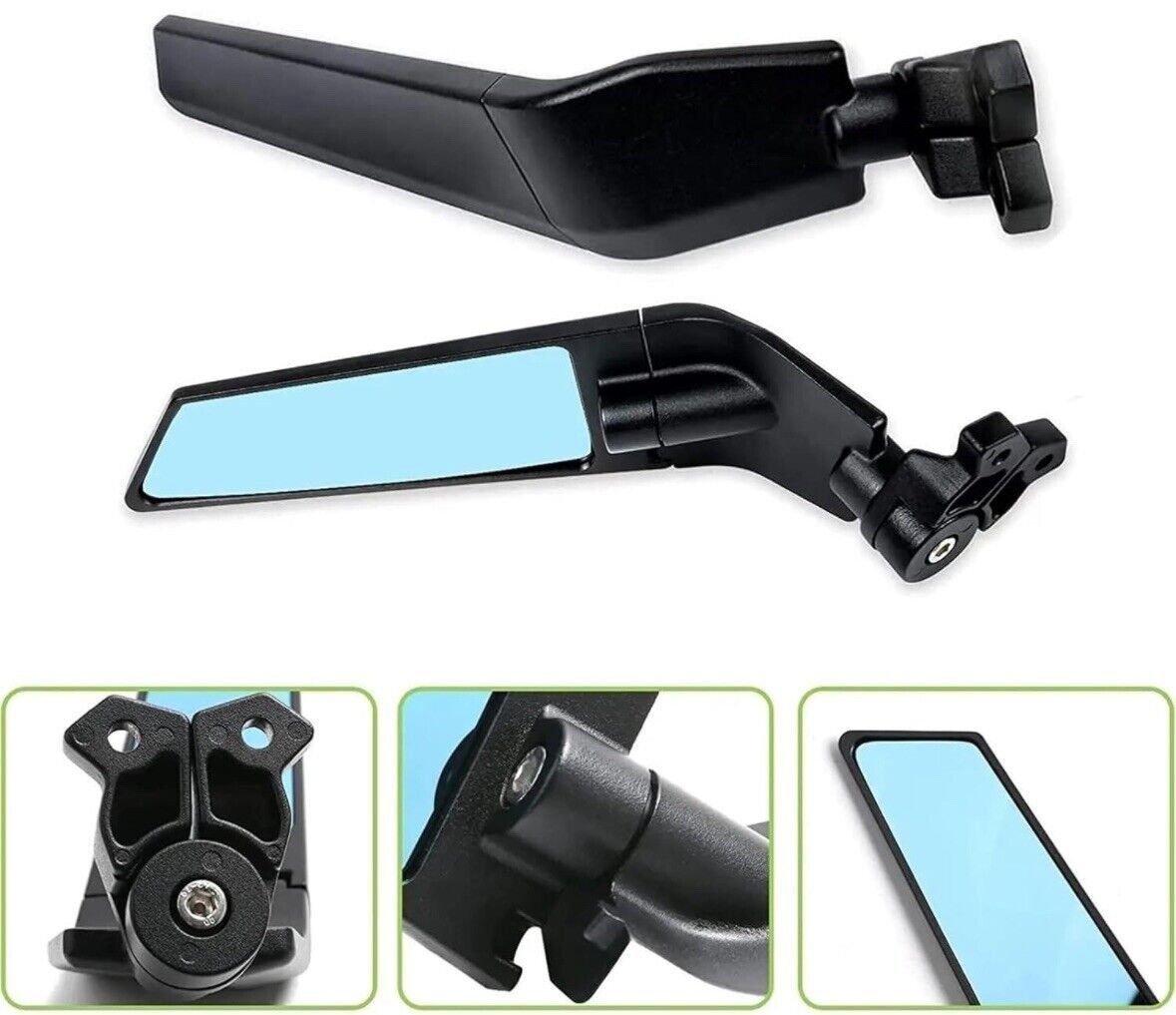 Motorcycle Adjustable Rearview Mirrors Wind Wing Mirror KAWASAKI Ninja 400 (а21