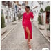 Zara bloggers favorite pink long sleeve floral jacquard true wrap maxi dress
