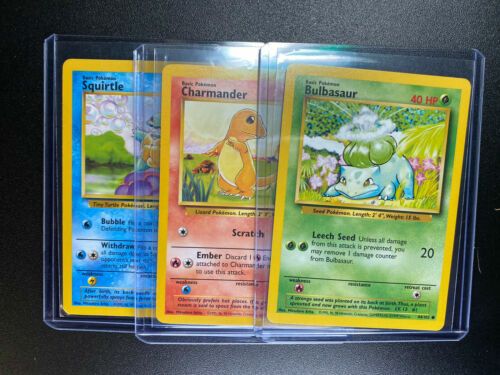 Pokemon cards 1999 set of 3 char, squirt