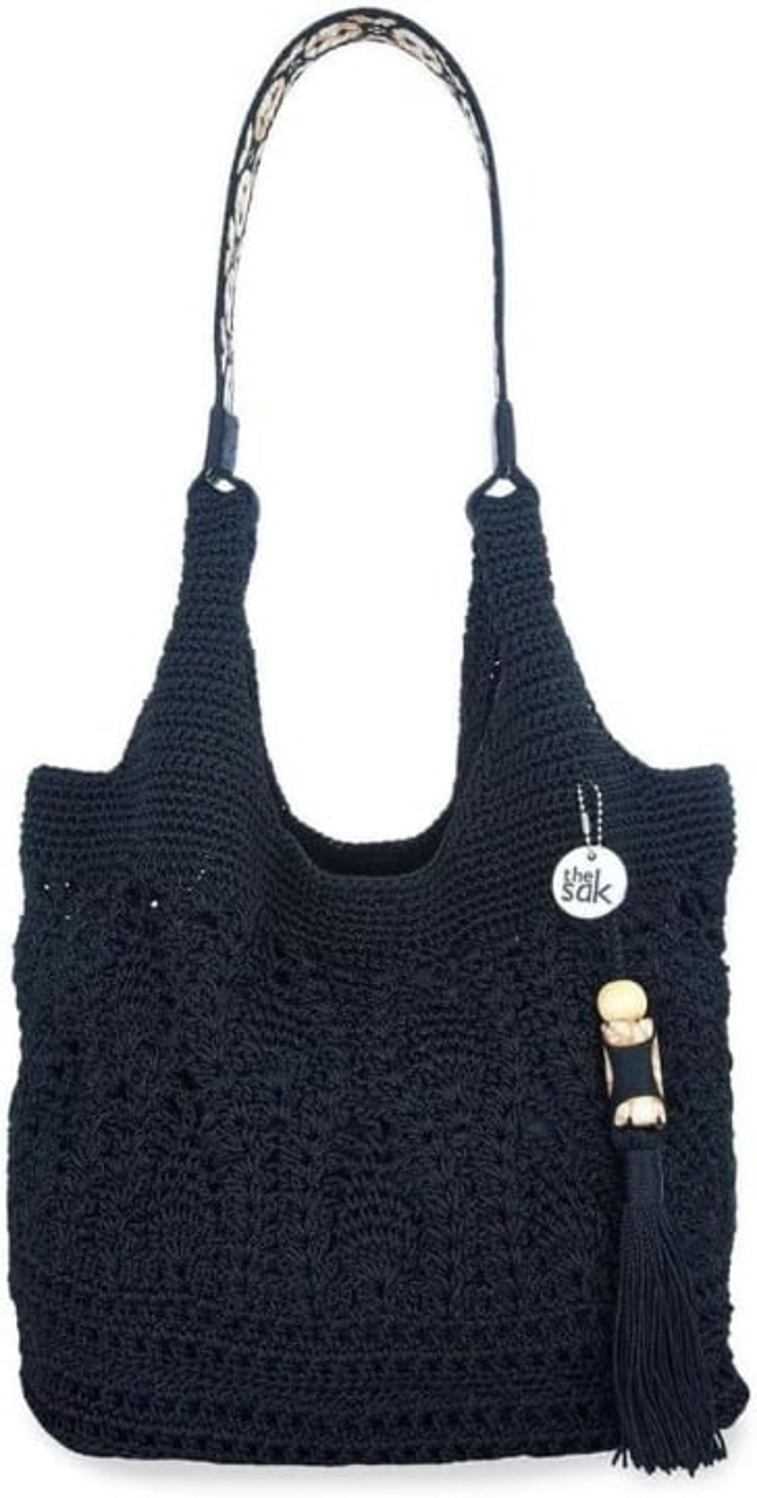 The Sak crochet tote Denim (Dark Blue)