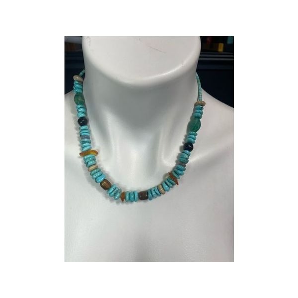 Vintage turquoise sterling silver necklace