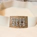 Vogue Couture Vintage 1980s Elastic Wide Chunky Bling Rhinestone Cinch Belt