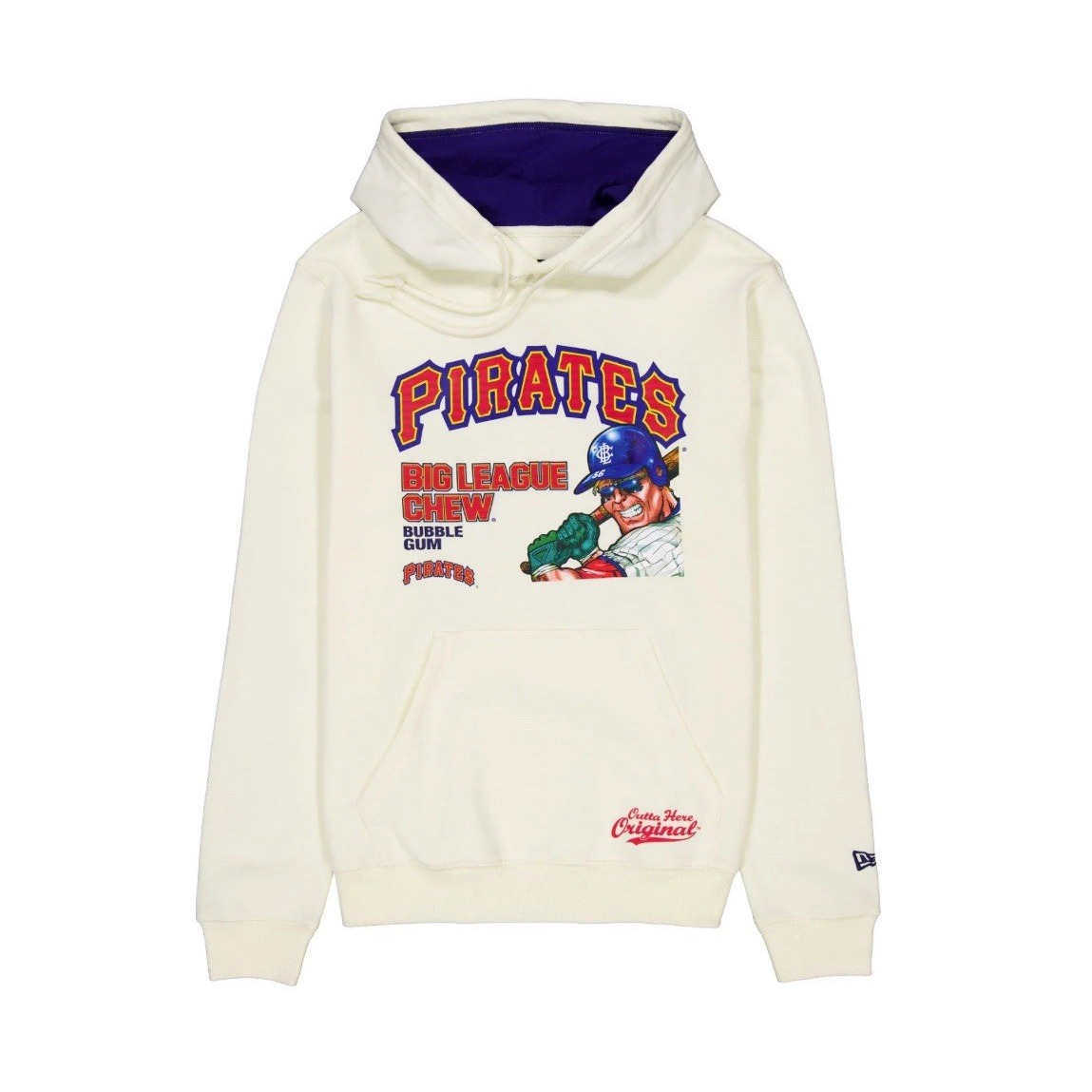 New Era X Big League Chew Hoodie Pittsburgh Pirates MLB Cream Men's Medium NWOT