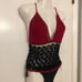 Handmade crochet top and matching bikini bottoms