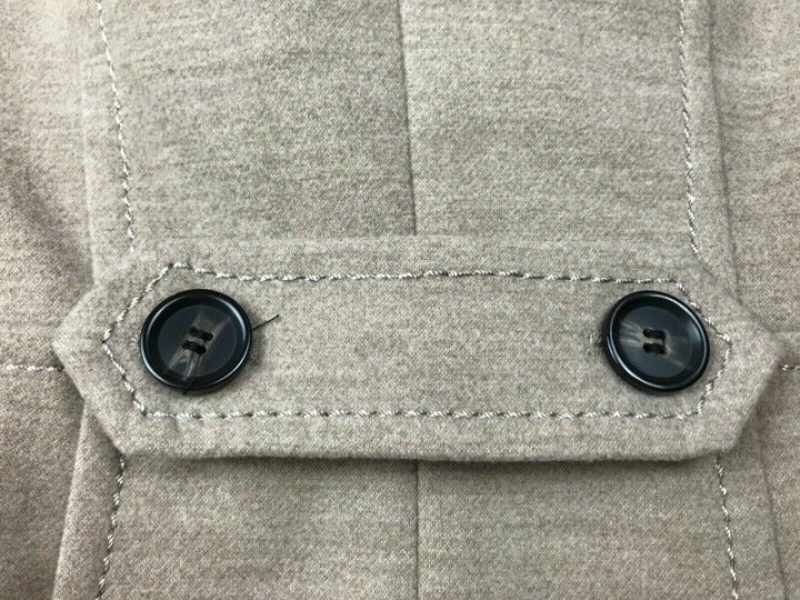 H&M Double Breasted Pea Coat Jacket Tan
