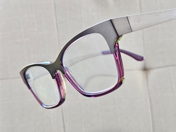 SEE Women Eyeglasses Frame Gray/Red Tone 48[]16 135 C127 Glasses Frame