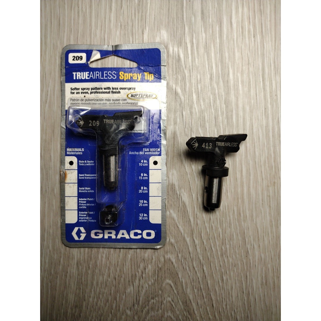 GRACO Spray Tip Bundle - TrueAirless Spray Tip- #209 & TrueAirless #413 SprayTip