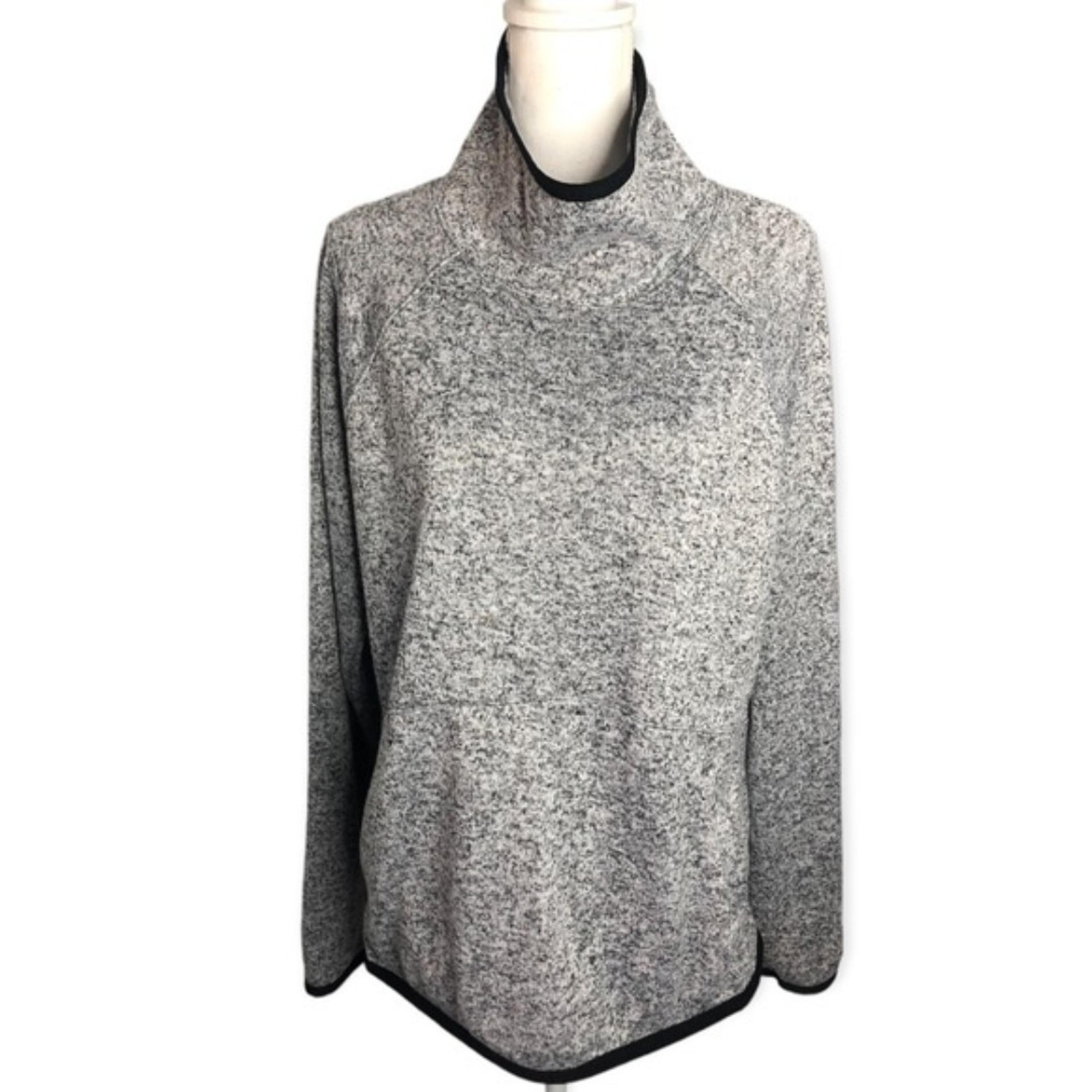 Tek Gear Women’s Fleece Heather Grey Cowl Neck Pullover Sweater