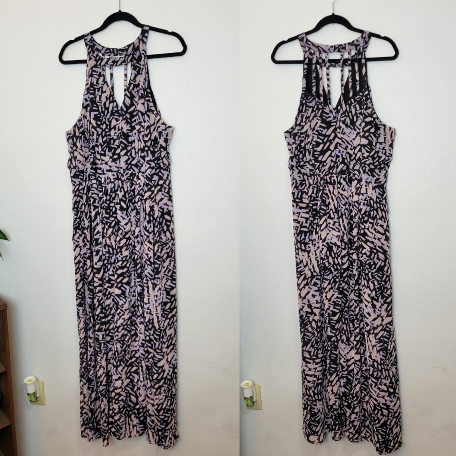 CITY CHIC Graphic Printed Cage Neck Maxi Dress Wedding Plus Size XL/22