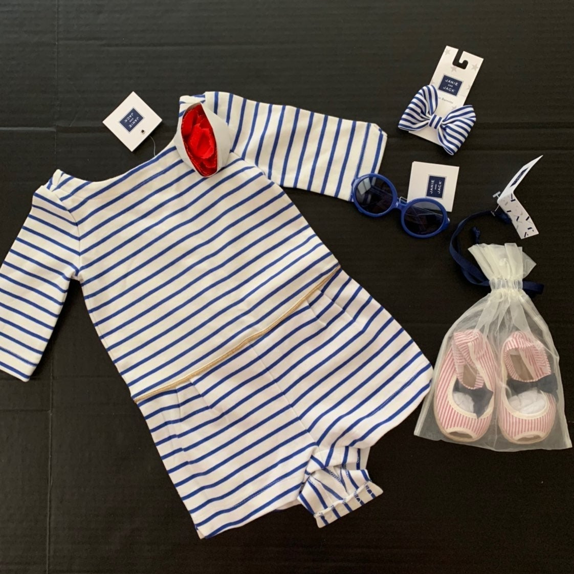 NWT JANIE & JACK BABY TODDLER ROMPER SET