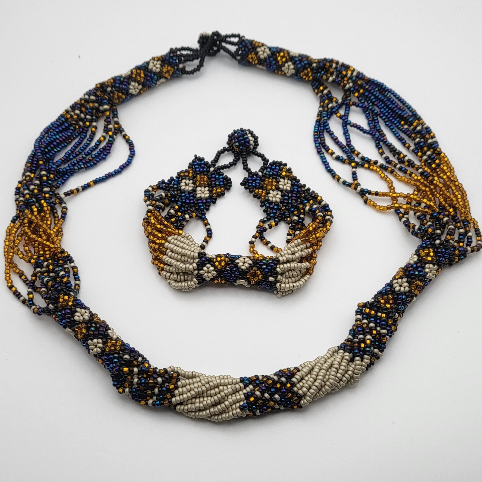 Vintage beaded Necklace bracelet set