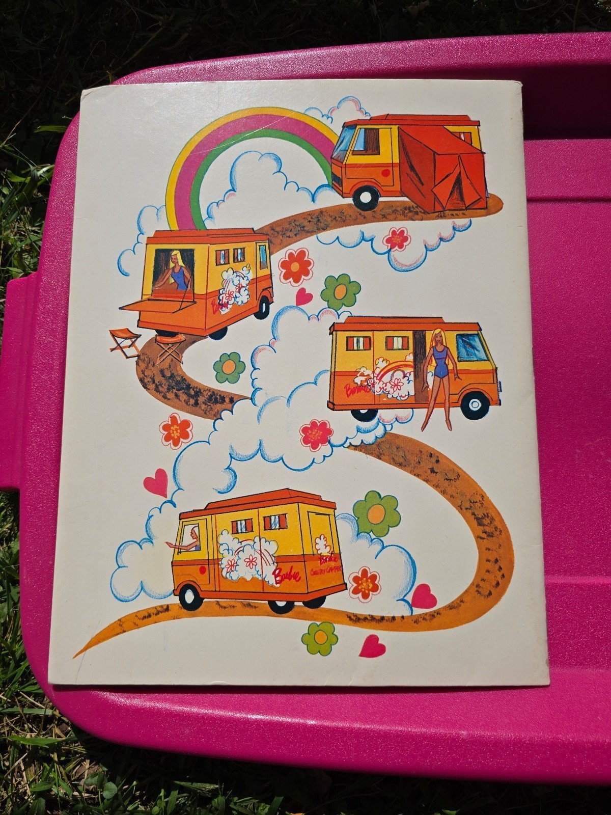 VINTAGE UNCUT 1973 BARBIE COUNTRY CAMPER PAPER DOLL BOOK #2 Re - detail