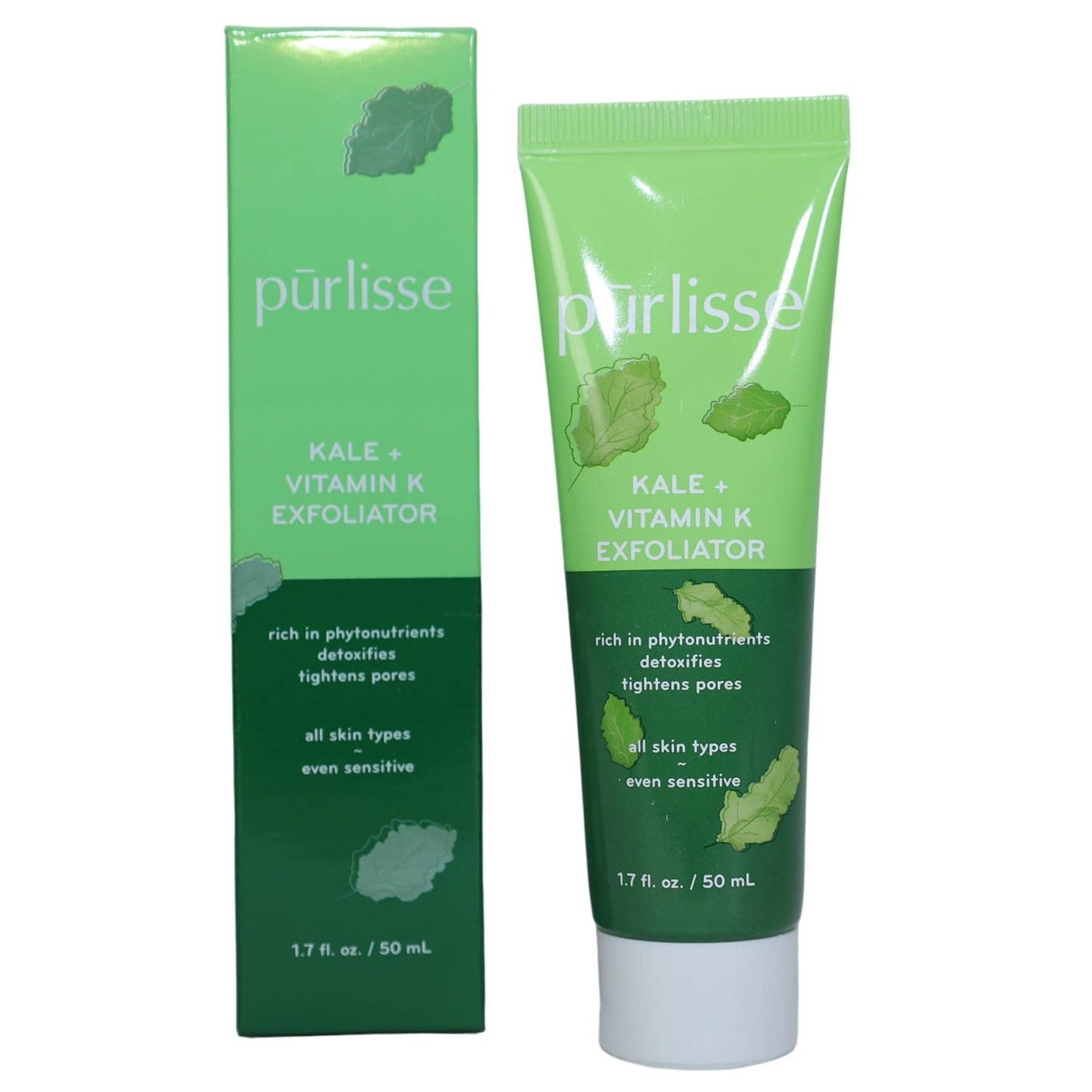 Purlisse Kale + Vitamin K Face Exfoliator - 1.7 fl oz / 50 ml - NIB