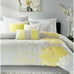 Madison Park Lola 7 Pieces California King Comforter Set Yellow Gray NEW