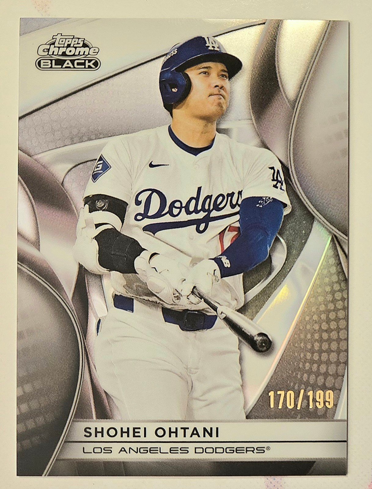 2025 Topps Chrome Black Refractor #50 Shohei Ohtani SP /199 Los Angeles Dodgers