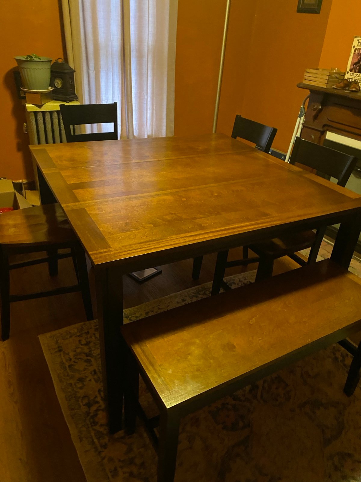 Wood dining room table
