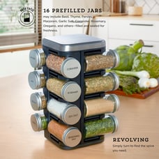 Spice Rack with Ridge Metal Cap-KVAD110