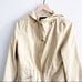 Khaki Full Zip Cinch Waist Utility Coat