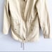 Khaki Full Zip Cinch Waist Utility Coat