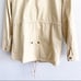 Khaki Full Zip Cinch Waist Utility Coat