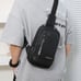 Black Versatile Sling Chest Bag Nylon USB Travel Shoulder
