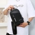 Black Versatile Sling Chest Bag Nylon USB Travel Shoulder