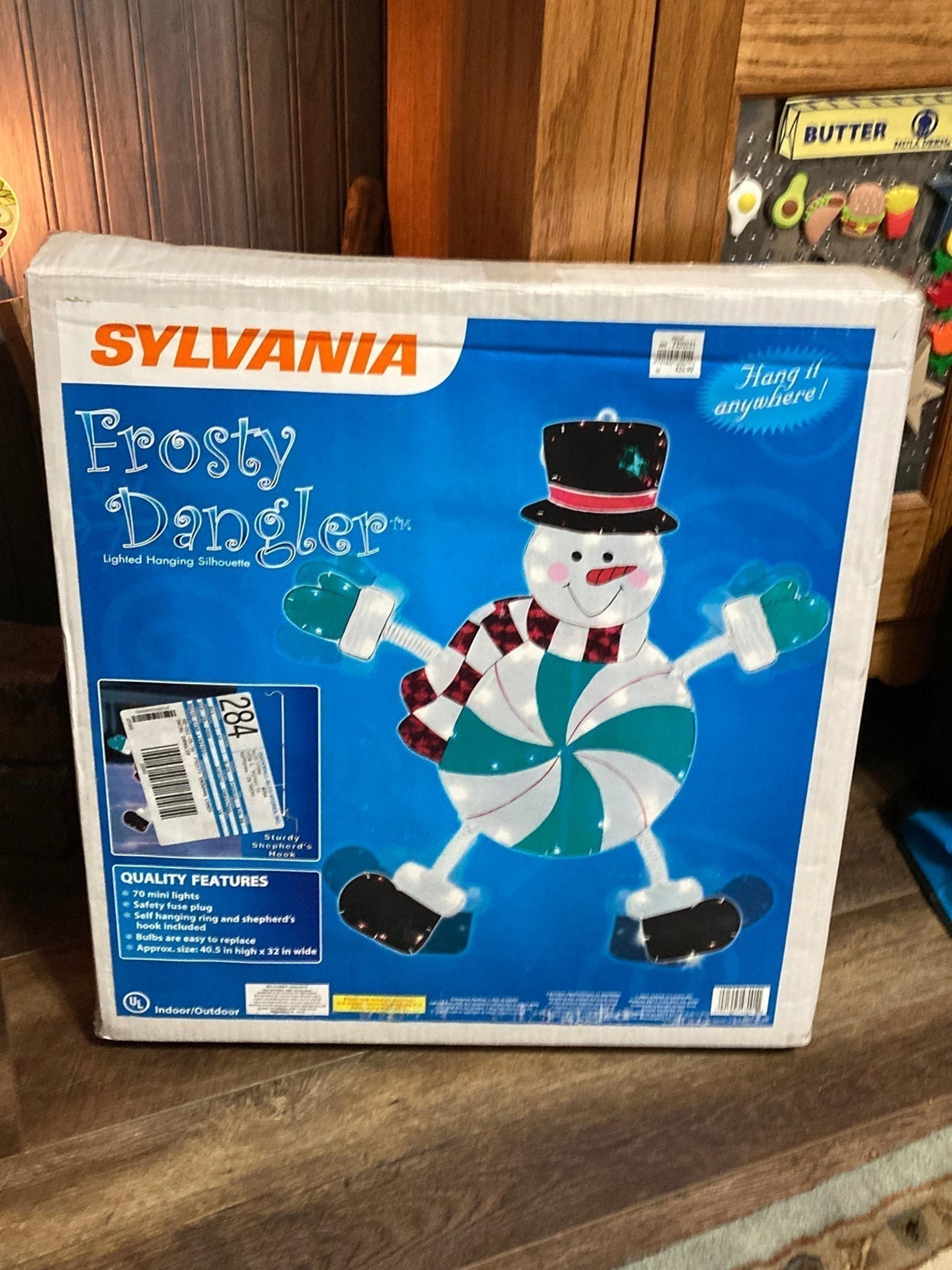 Sylvania Frosty, Dangler Lighted Hanging Silhouette