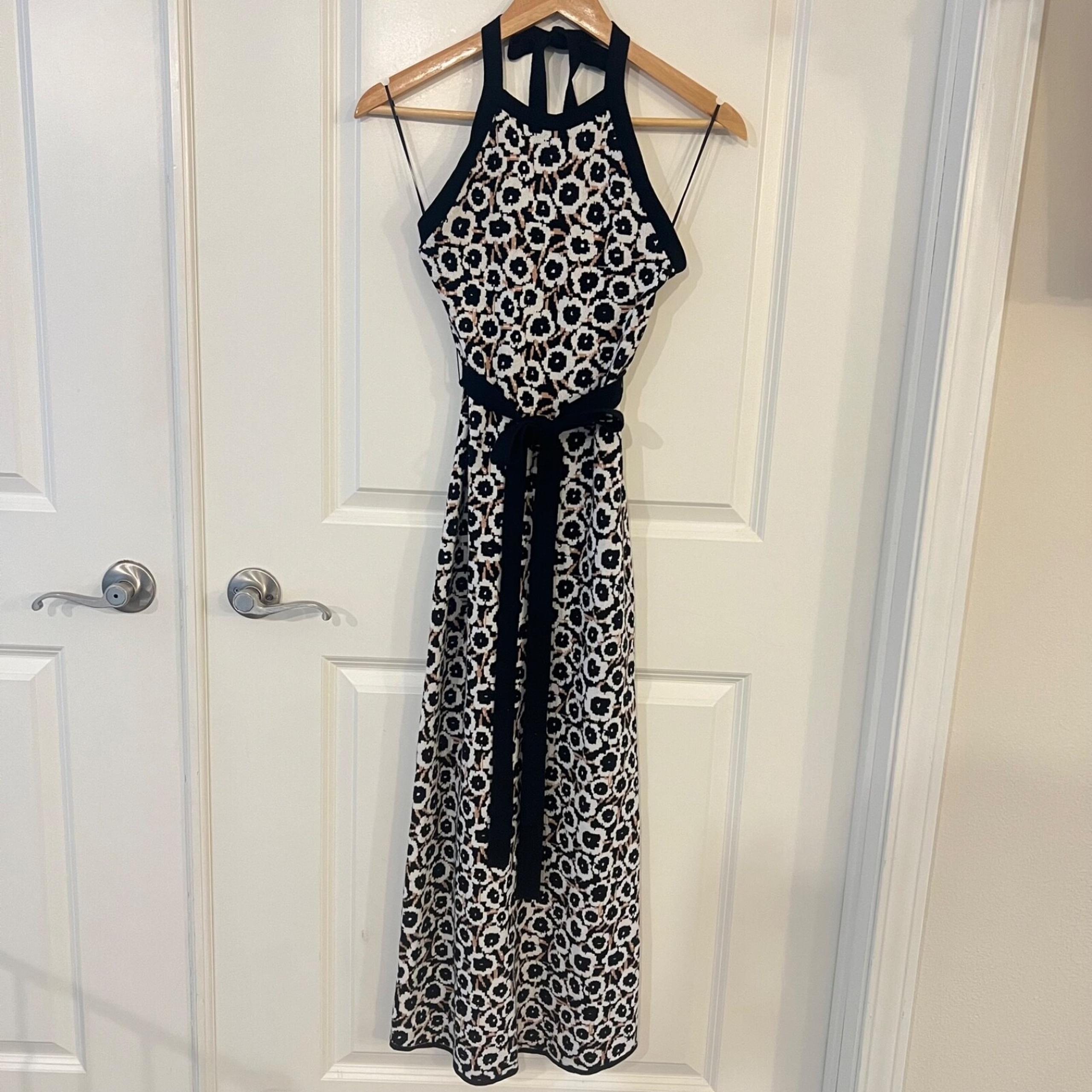Diane Von Furstenberg X Target Collab Sweaterknit Maxi Halter Dress Tie Waist XS