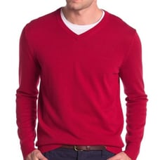 Joe Fresh NWT V-Neck Pullover Red Cotton Classic Sweater 2XL