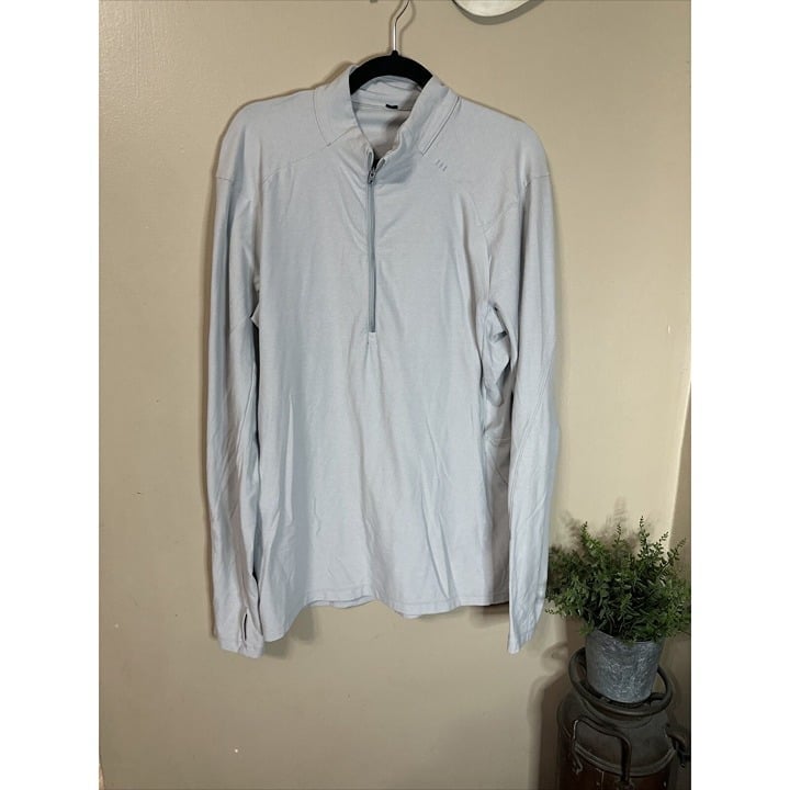 Lululemon Surge Warm Half Zip Sea Salt Pullover Men Size XL D40