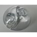 Miller Rogaska Crystal YIN YANG Pair Votive Tea Light Candle Holders Slovenia