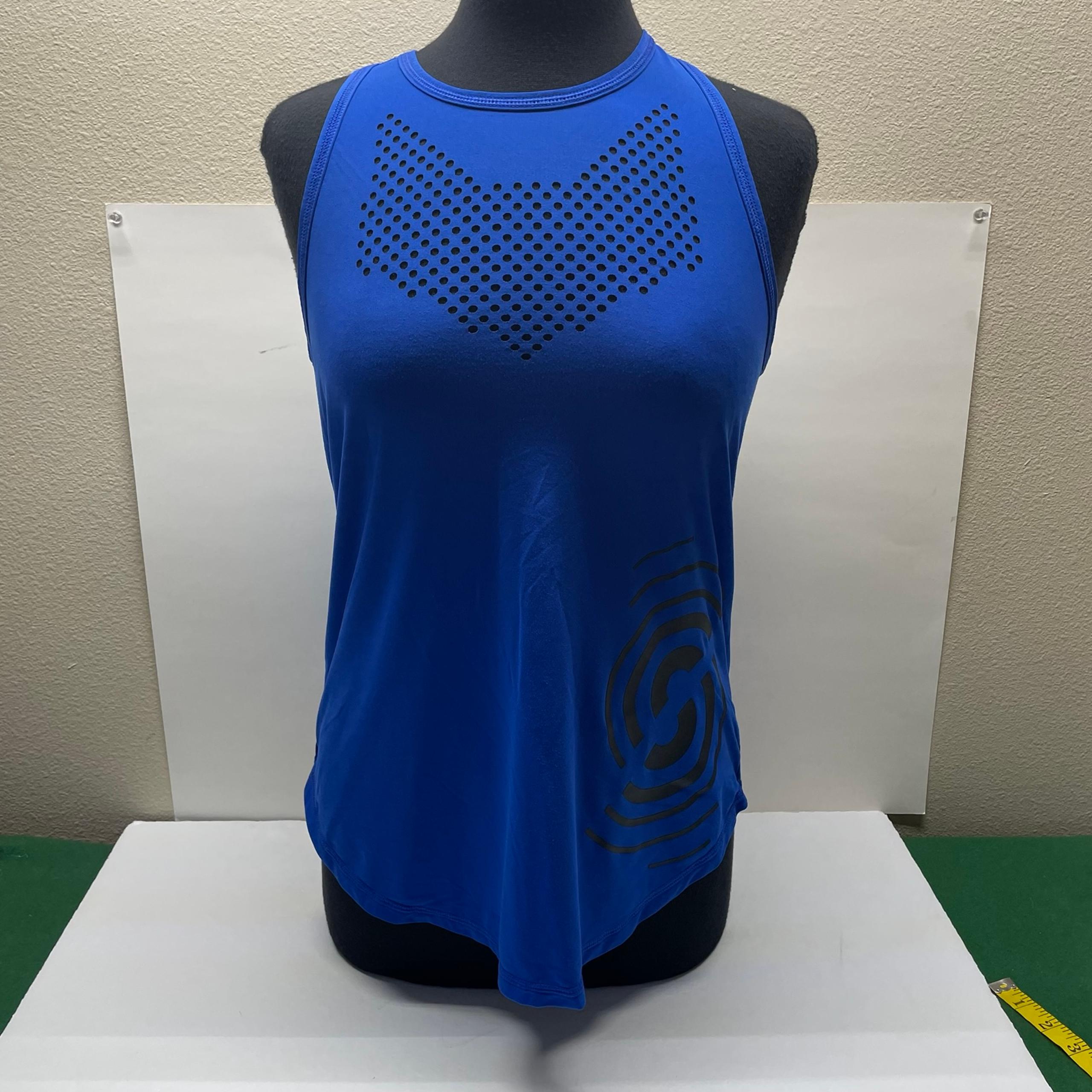 Zumba women’s athletic tank top size large - blue and black