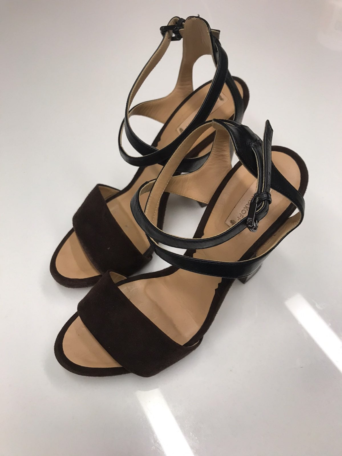 Reed Krakoff brown suede platforms