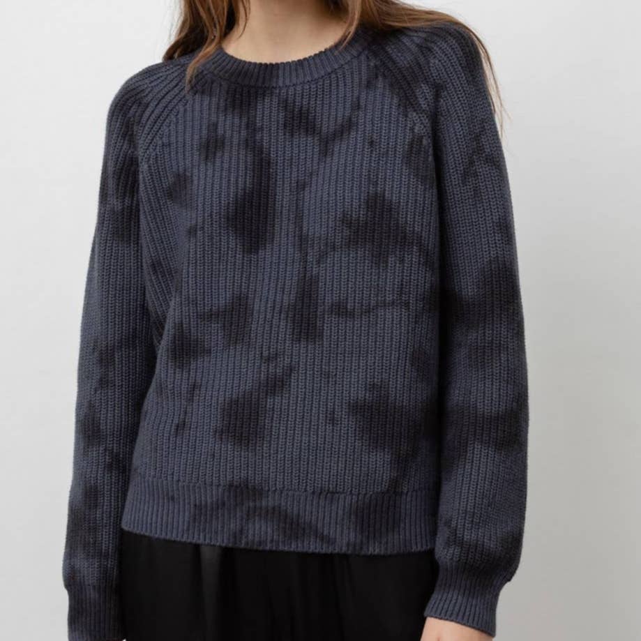 NEW sales Rails Venus Iron Black Tie Dye Pullover Knit Sweater Women's Size XL