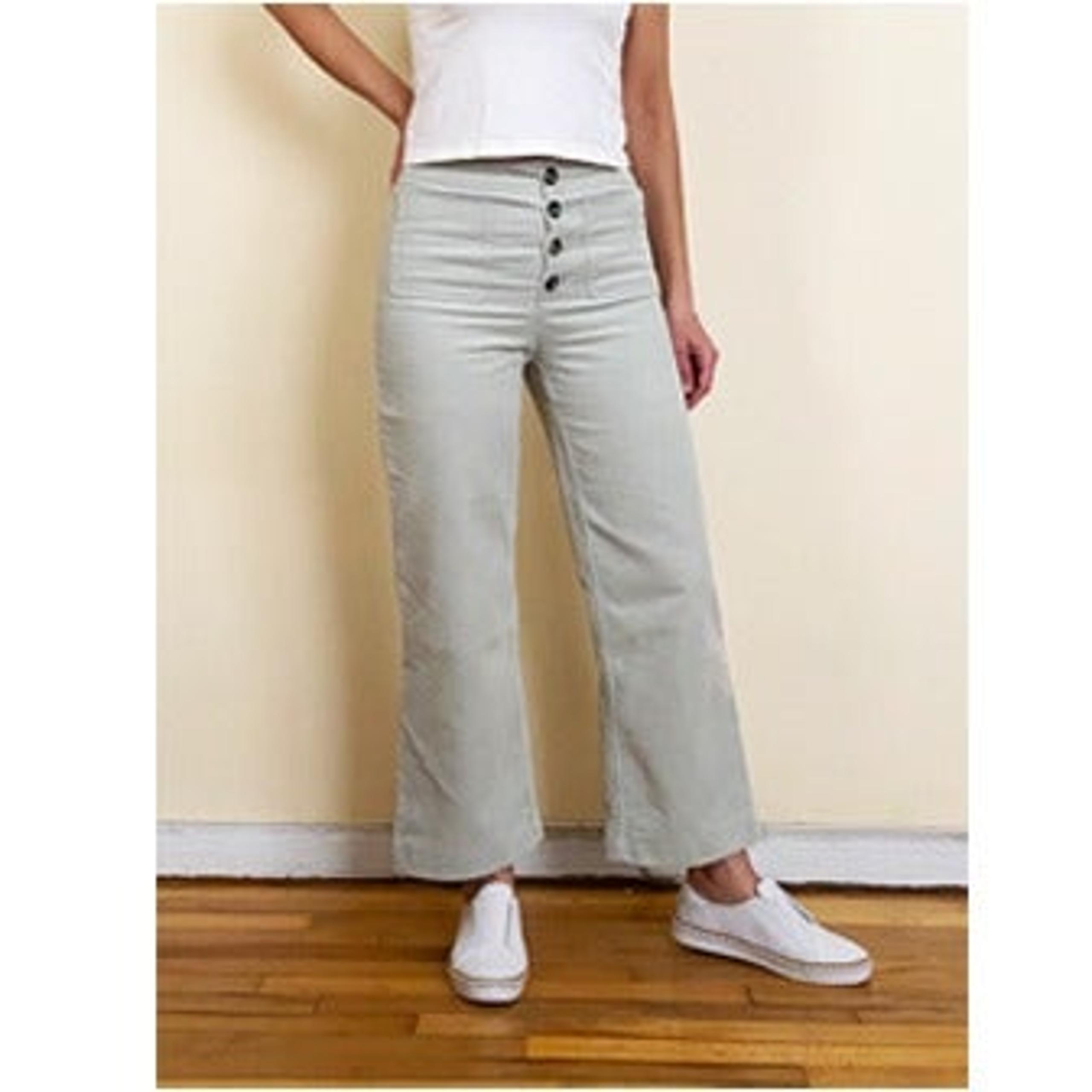Green Cropped Velvet Wide Leg Pants