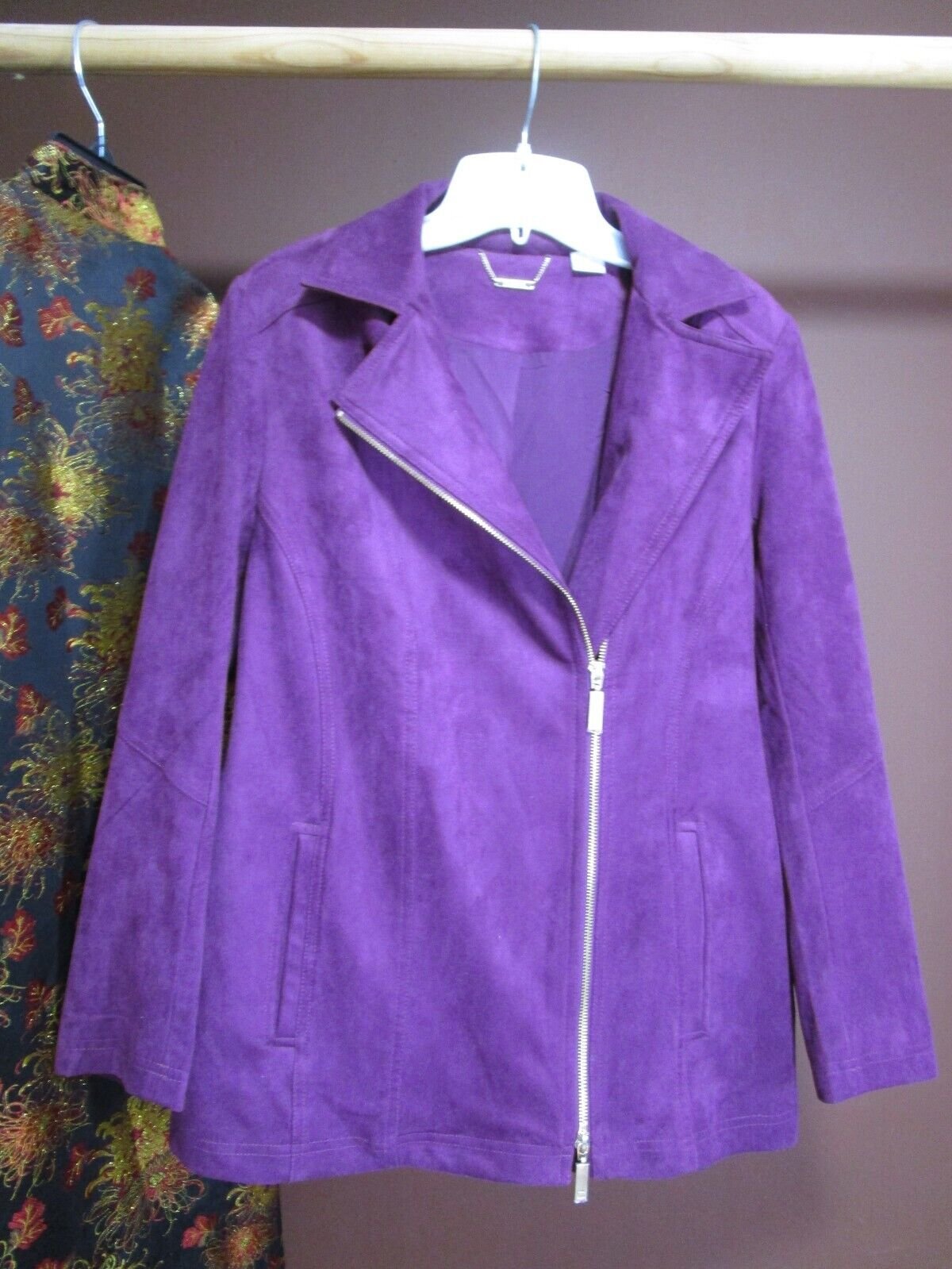 Chico's Faux Suede Moto Jacket Size 0