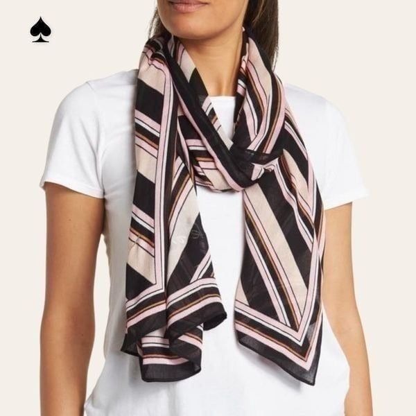 NWT KATE SPADE stripped oblong scarf